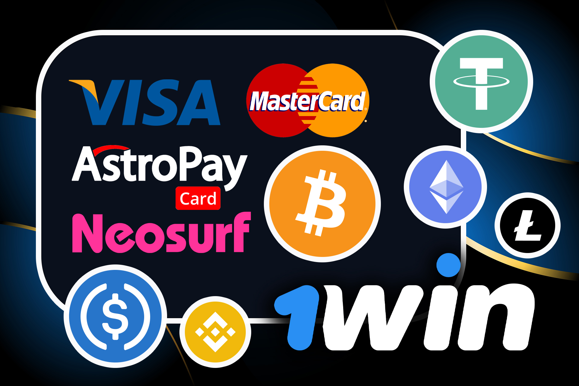 You can deposit your 1win account with Visa, Mastercard, or e-wallets and cryptocurrency.