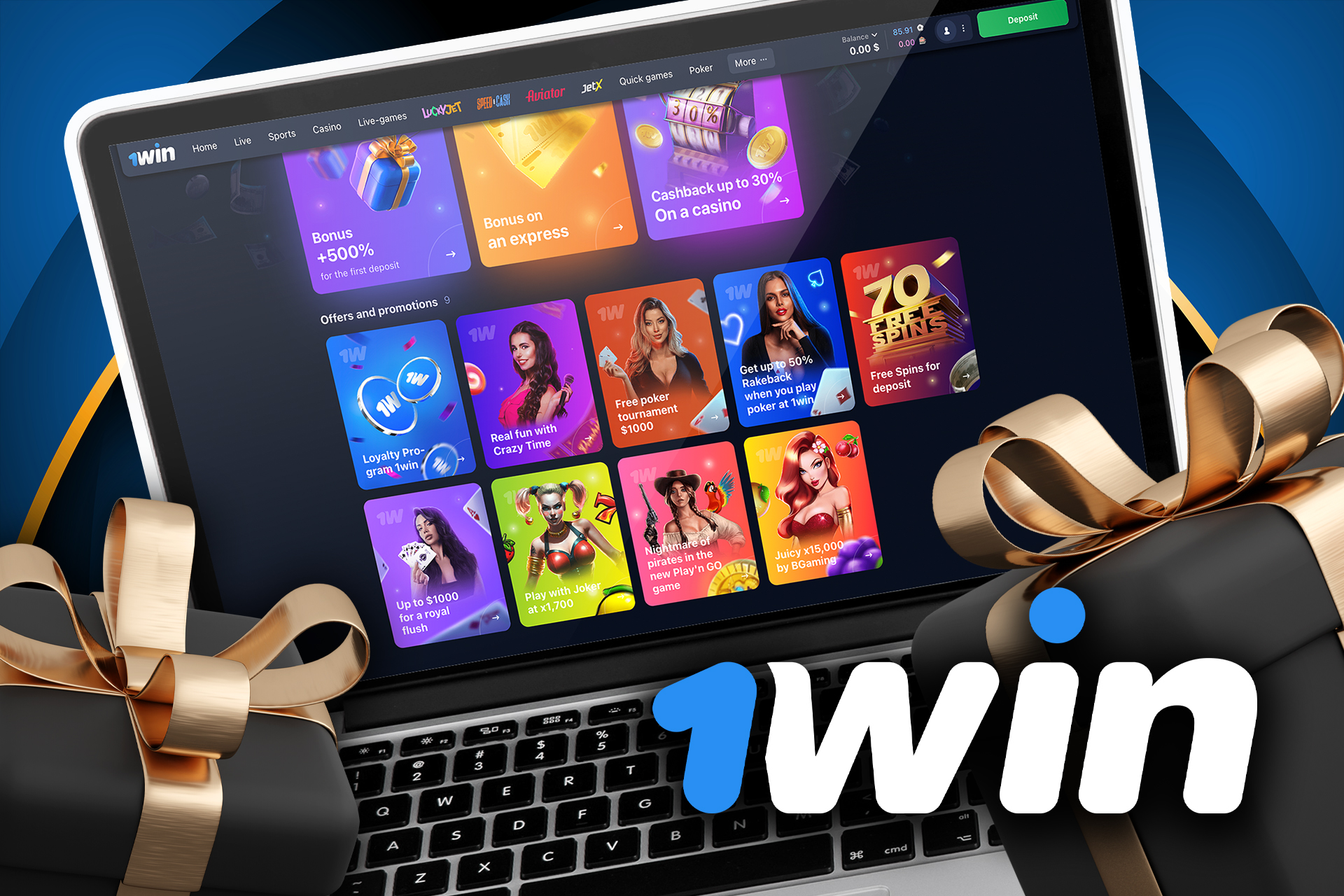 All the 1win players can get another bonuses and promotions on the site or in the app.