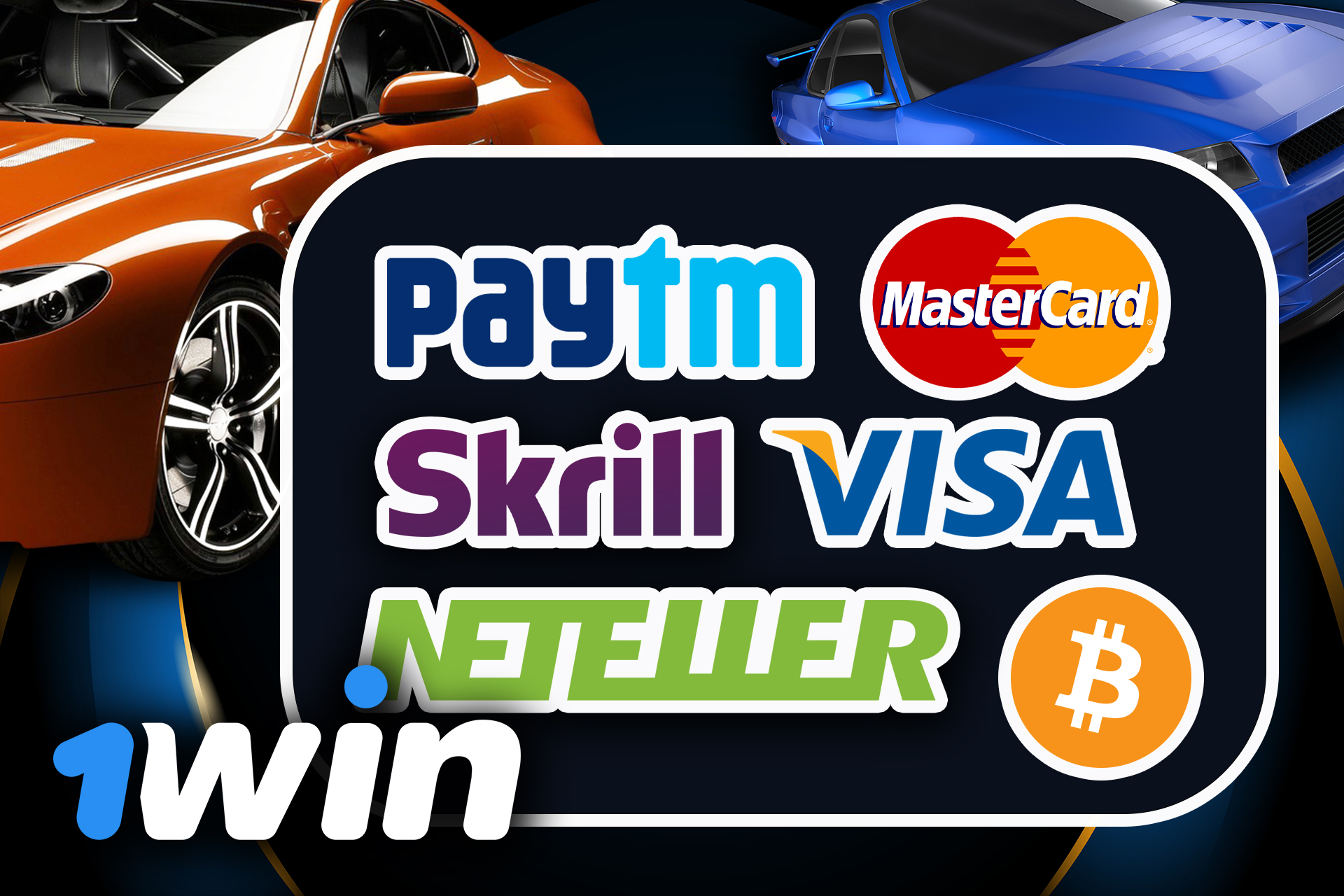 There are various payment methods to deposit and withdraw money on 1win.