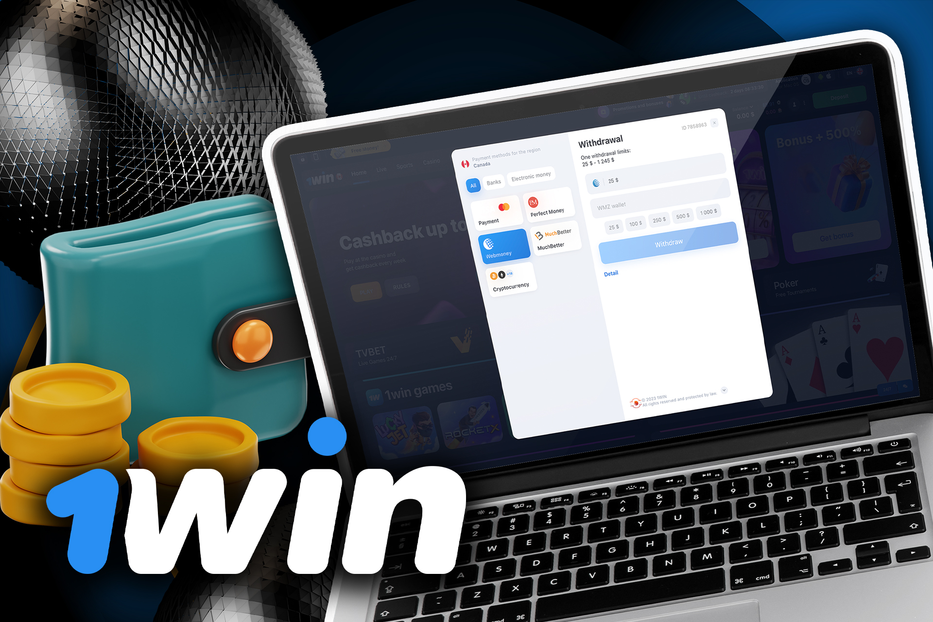 Follow our guide to deposit and withdraw money on 1win.