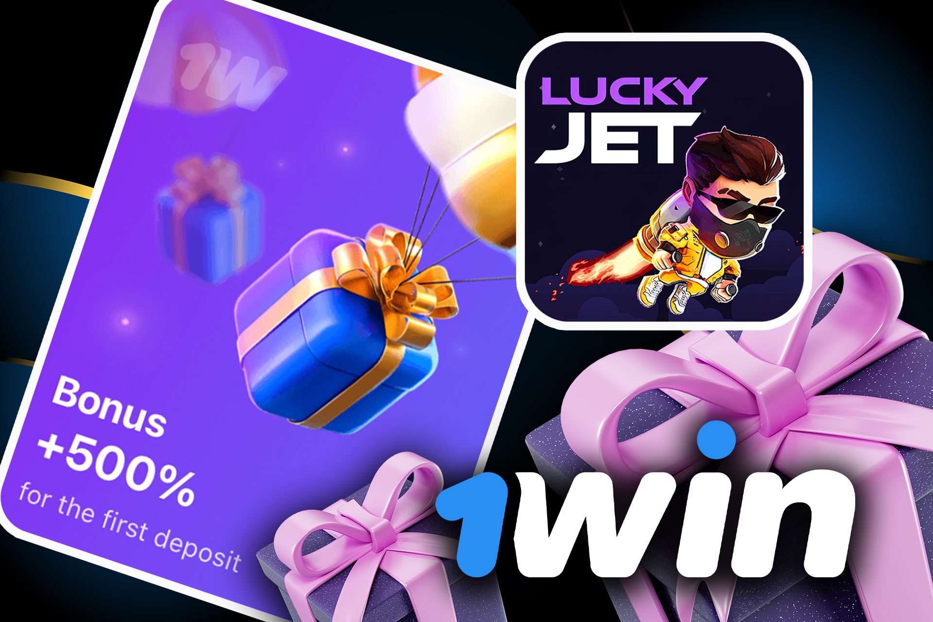 Get a 500% welcome bonus from 1win right after the first deposit.