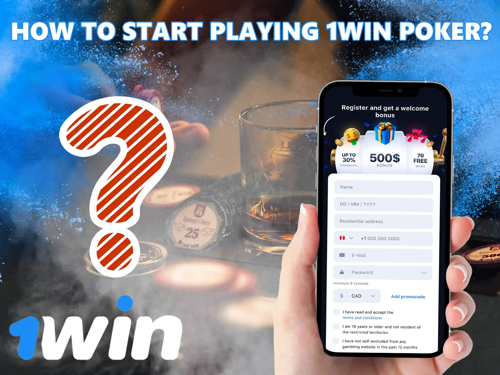 Canadian players will have a unique opportunity to play online poker directly from their smartphone in the 1Win app.