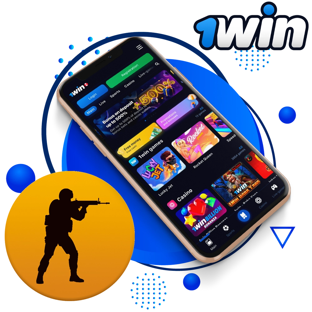 Try your hand at the CSGO popular world shooter on the 1Win website and app.
