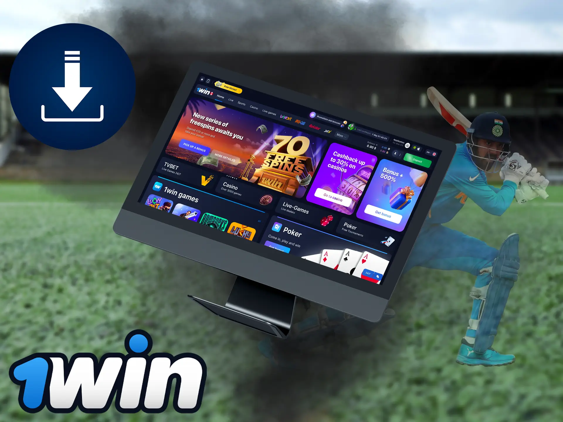 If you don't know with how to get 1Win software for your pc, then use our instruction.