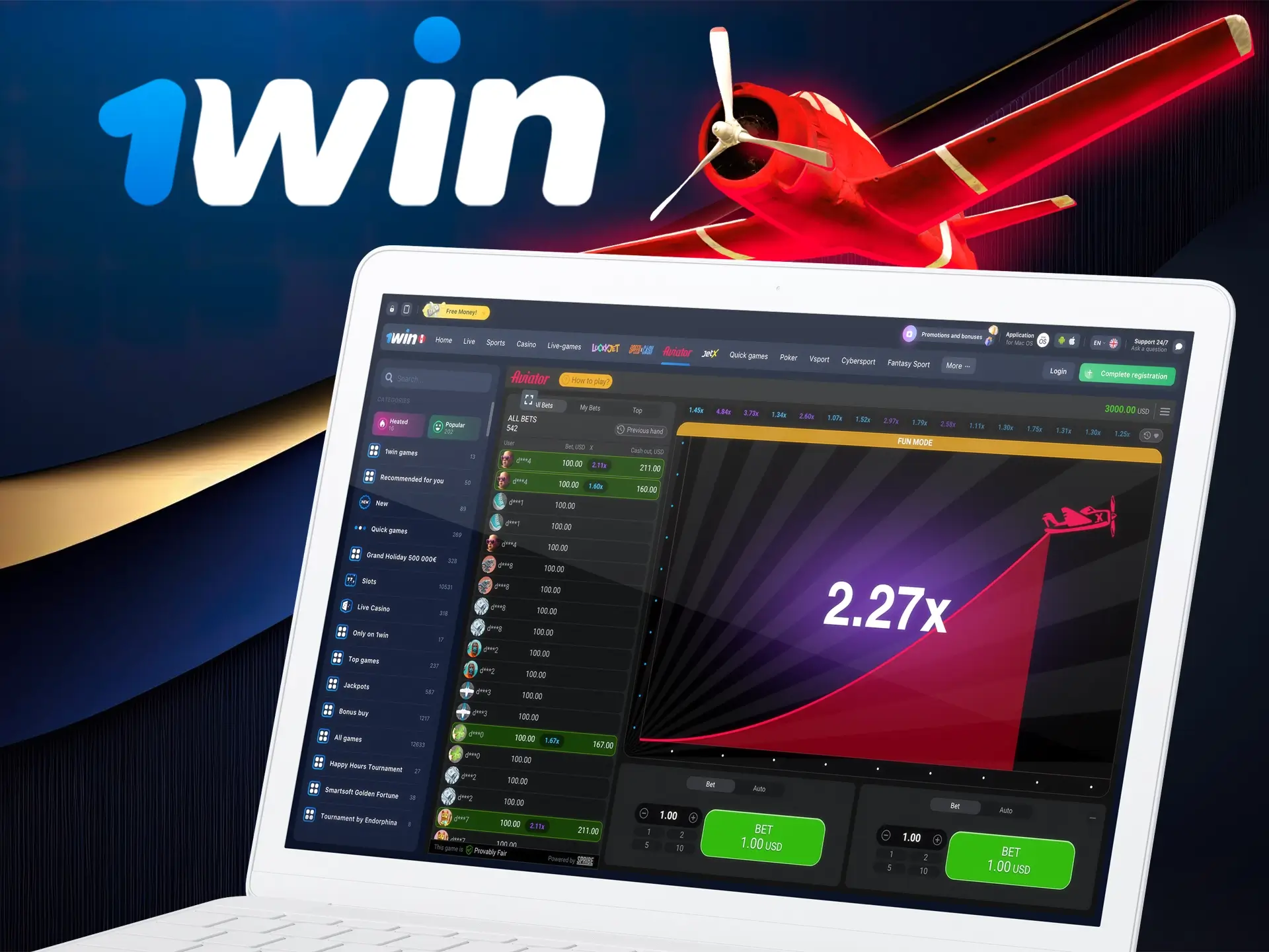 Meet one of the most famous crash games at 1win casino.