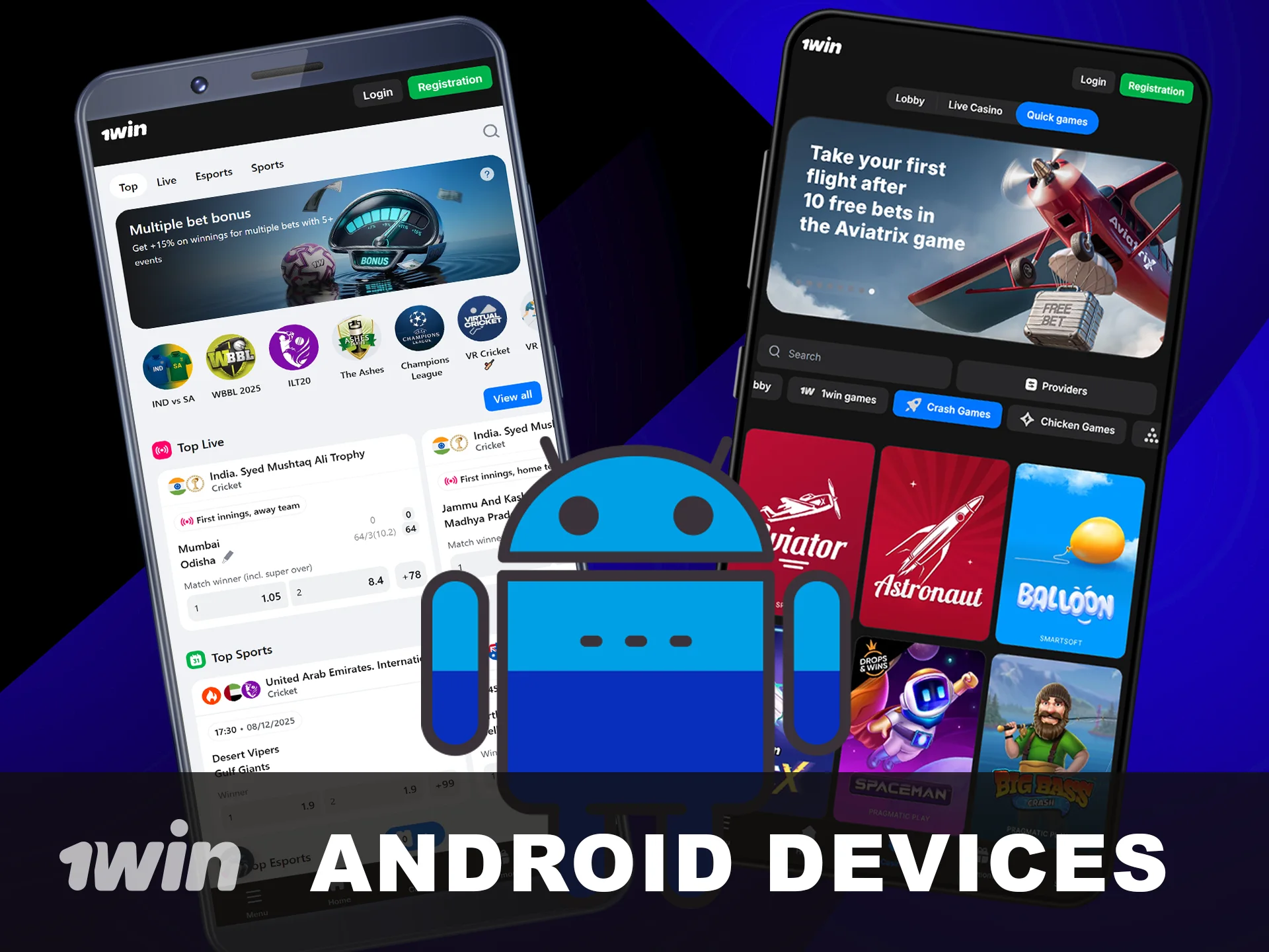 Install the 1win app on Android Devices easily.