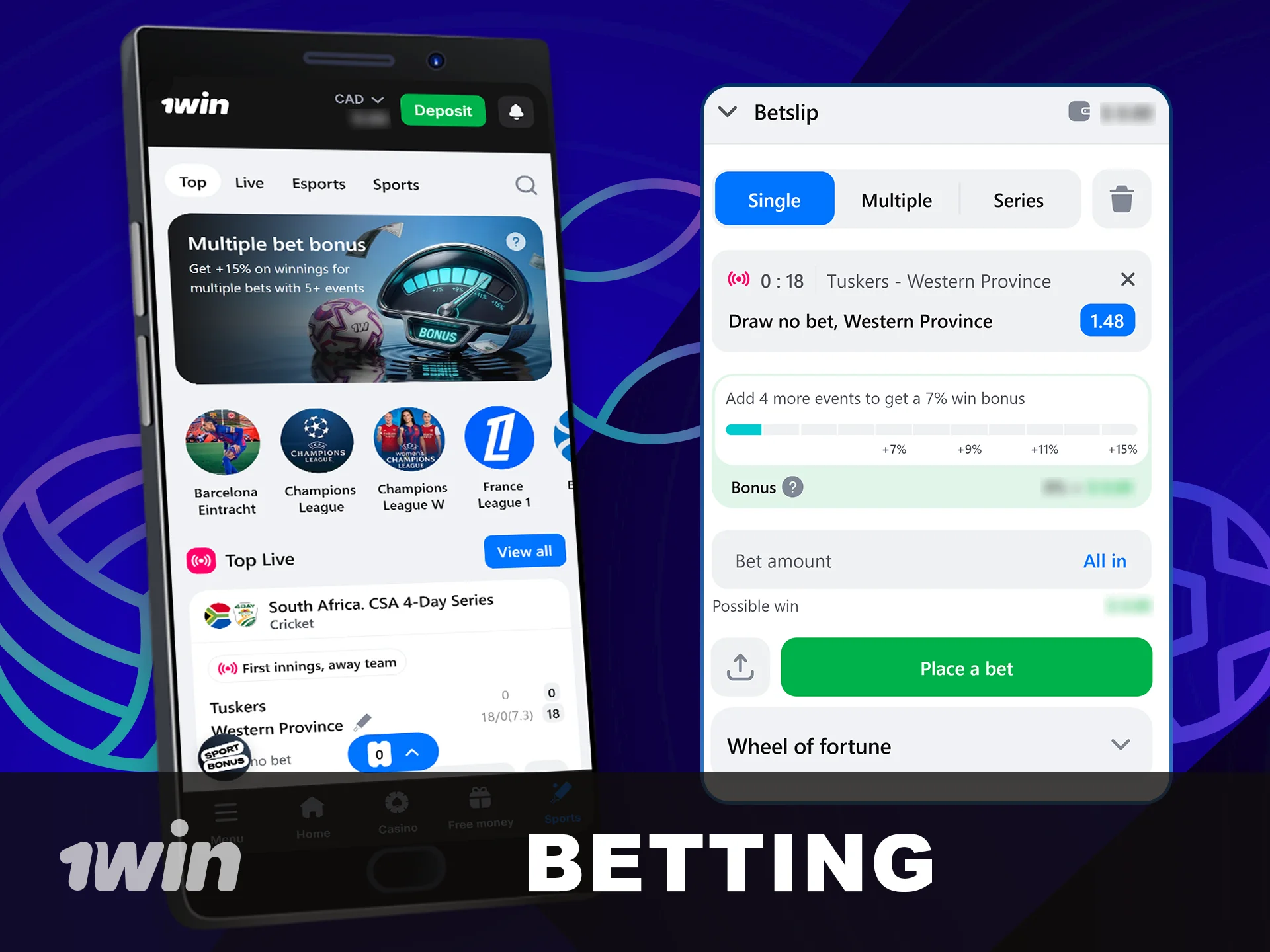 Use 1win App for Betting on sports now.