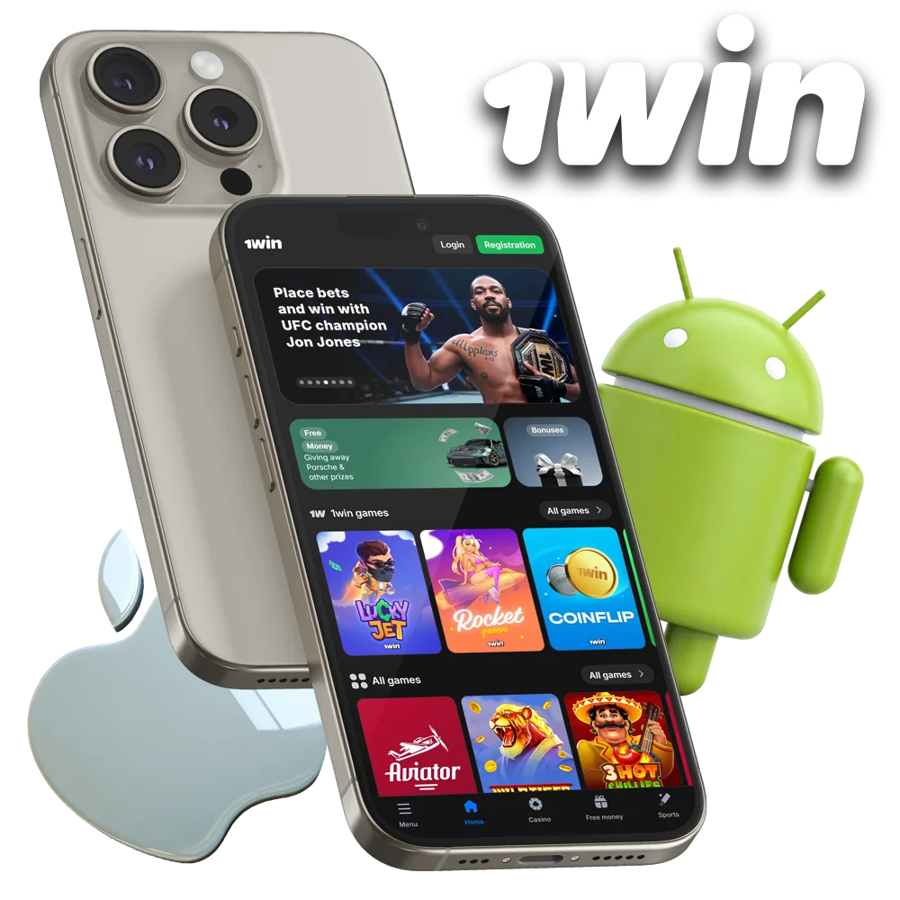 Download the 1win App onto your device now.