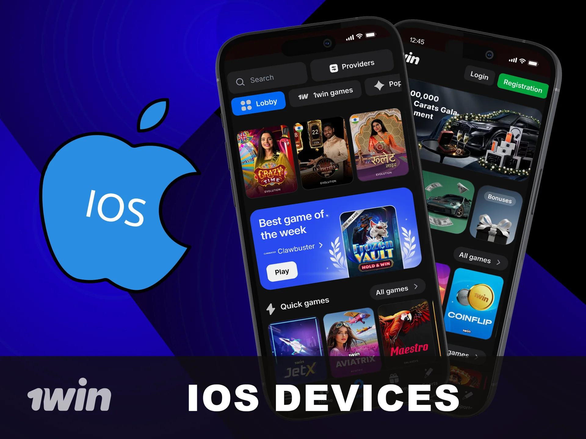 Install the 1win app on iOS Devices easily.